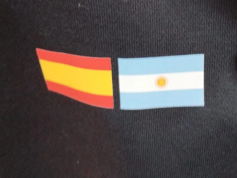 Sudadera con logotipo estampado en DTF en manga