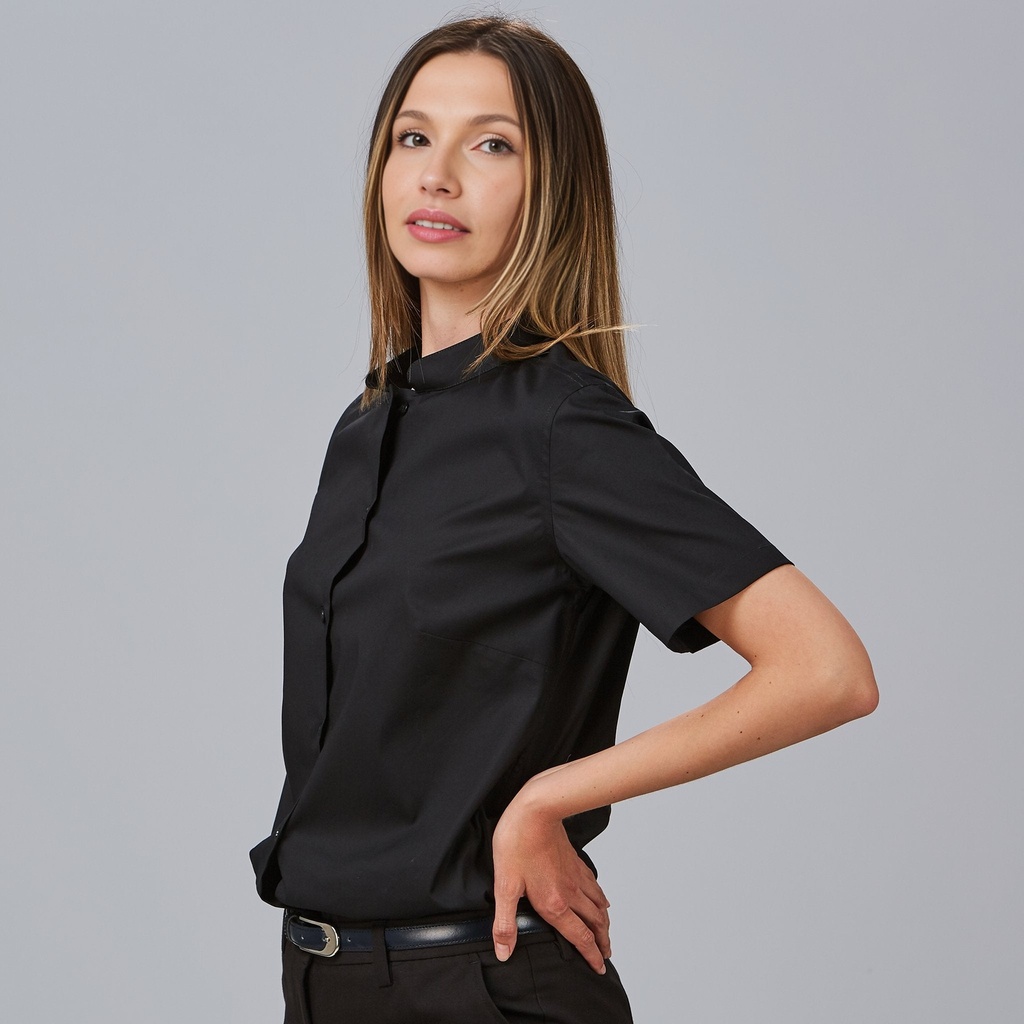blusa-manga-corta-entallada-sin-bolsillo-popelin-cuello-maho-288300-2