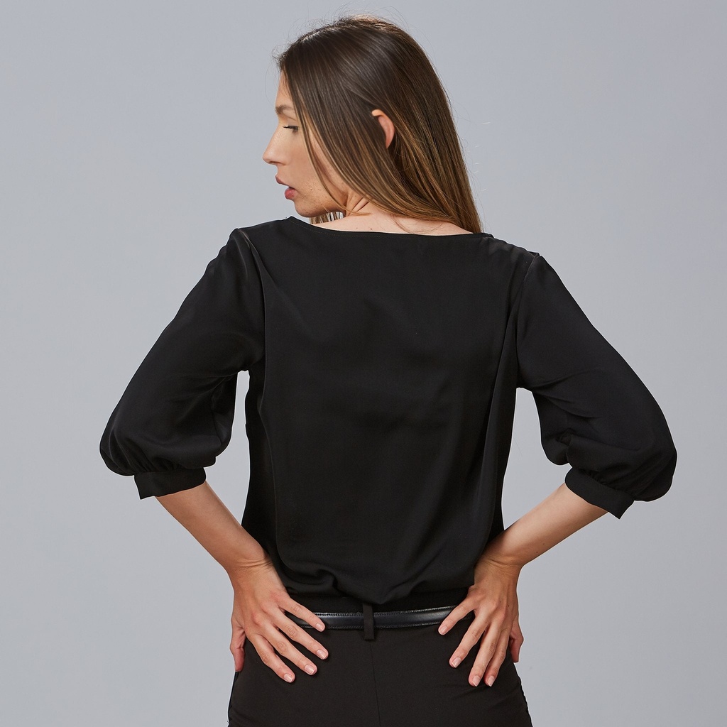 blusa-mujer-semi-ajustada-manga-3-4-rizada-rosanna-240006-1