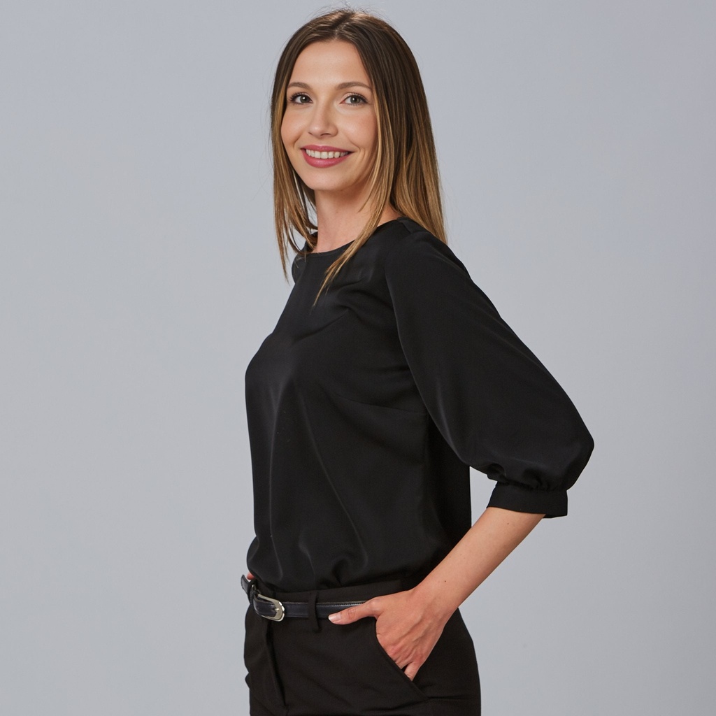 blusa-mujer-semi-ajustada-manga-3-4-rizada-rosanna-240006-3