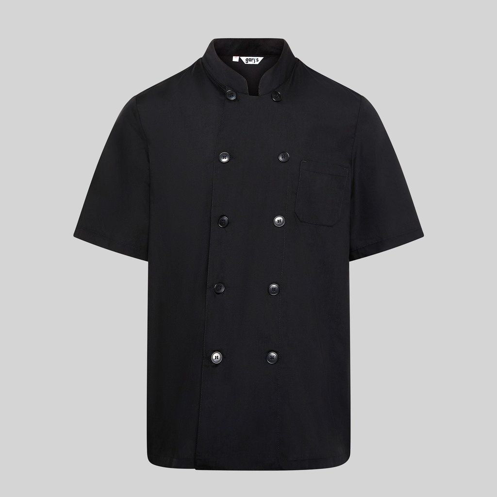 chaquetilla-cocina-manga-corta-popelin-negra-boton-pasta-917A00-3