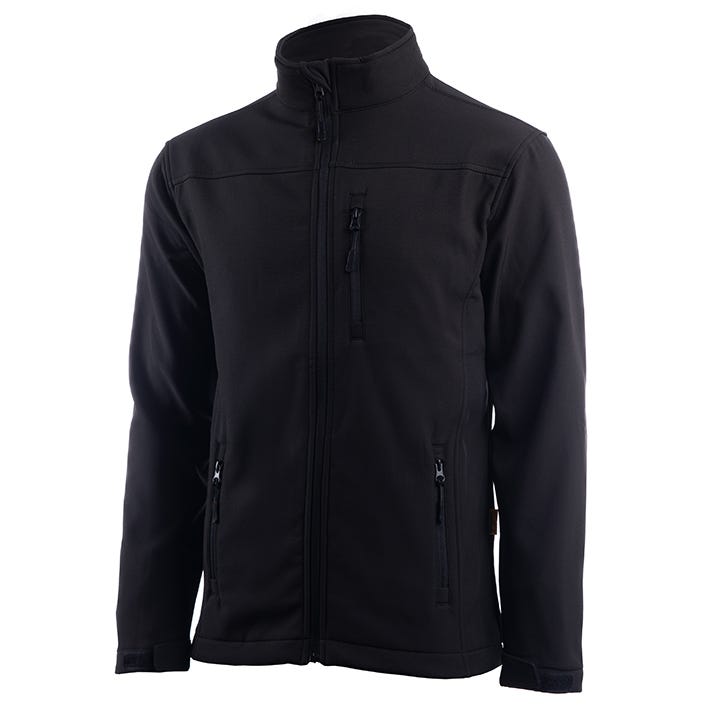 [SKY BLACK XS] CHAQUETA SOFT SHELL 2 CAPAS 92%POLIESTER 8%ELASTAN 280GRAMOS BEE WORK SKY (XS, BLACK)