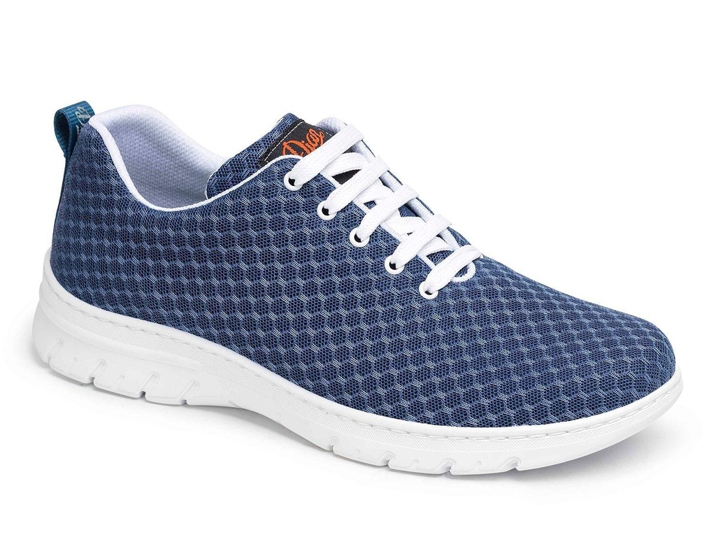 [CALPE_AZUL_35] ZAPATO LIGERO MICROFIBRA REJILLA TRANSPIRABLE SUELA EVA CALPE (35, AZUL)