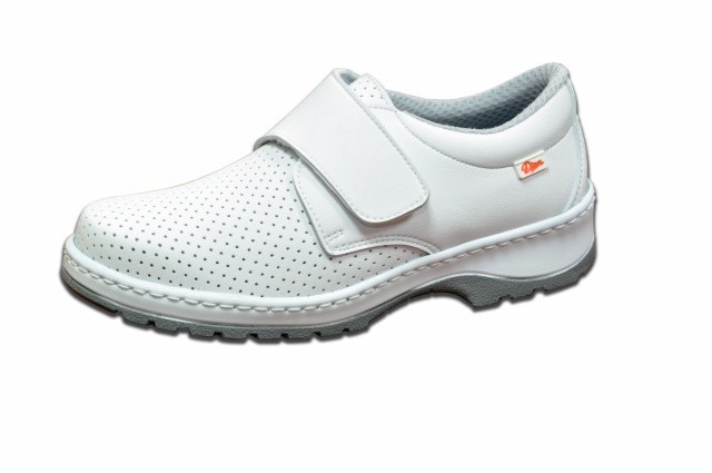 [MILAN-SCL_BLANCO PICADO_34] ZAPATO VELCRO EN 01+FO SUELA COSIDA MILAN (34, BLANCO PICADO)