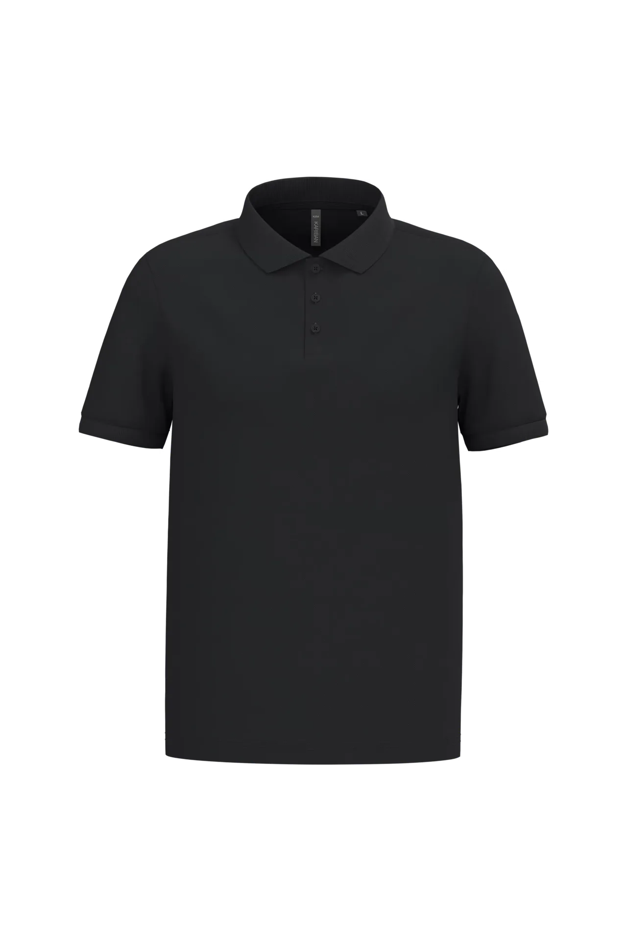 [K254C_53308_53298] POLO CRO M/C COLOR 100% ALGODON 180 GRAMOS PREENCOGIDO (S, Black)