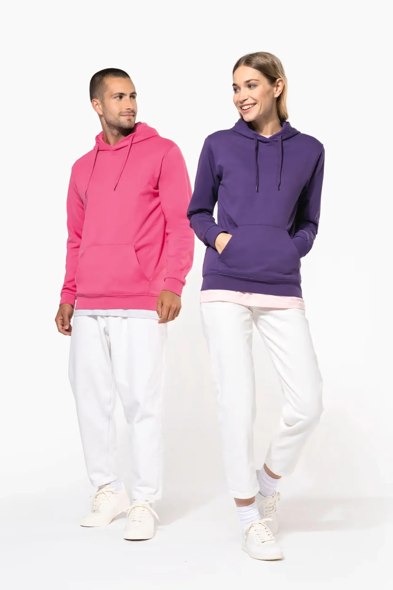 SUDADERA HOMBRE CAPUCHA CERRADA ALGODON PEINADO KARIBAN K476