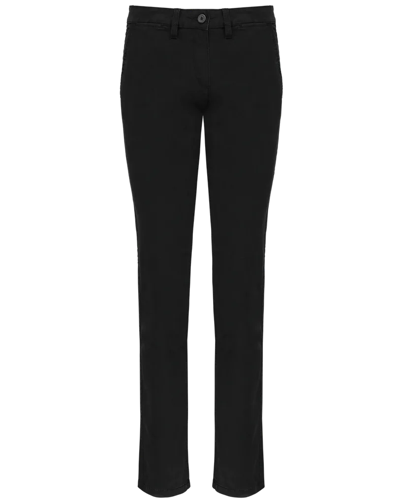 [K741_55105_55096] PANTALON SRA CHINO AJUSTADO 98%ALGODON 2%ELASTAN 245 GRAMOS (34 FR, Black)