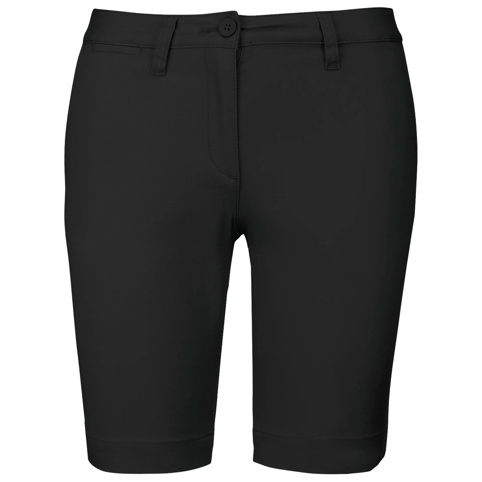 [K751_55157_55147] PANTALON CORTO SRA CHINO CORTE MODERNO 98%ALG 2%ELASTAN (34 FR, Black)