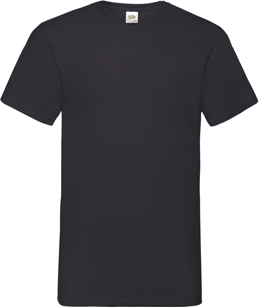 [SC22VC_6959_6958] Camiseta hombre m/corta cuello pico 165gr 61-066-0 valueweight (S, Black)