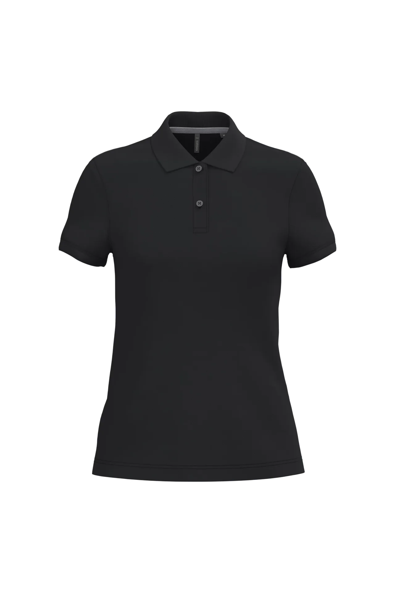 [K242C_35292_35295] POLO MANGA CORTA MUJER ALGODÓN PIQUÉ LAVABLE 60º K242 (S, Black)