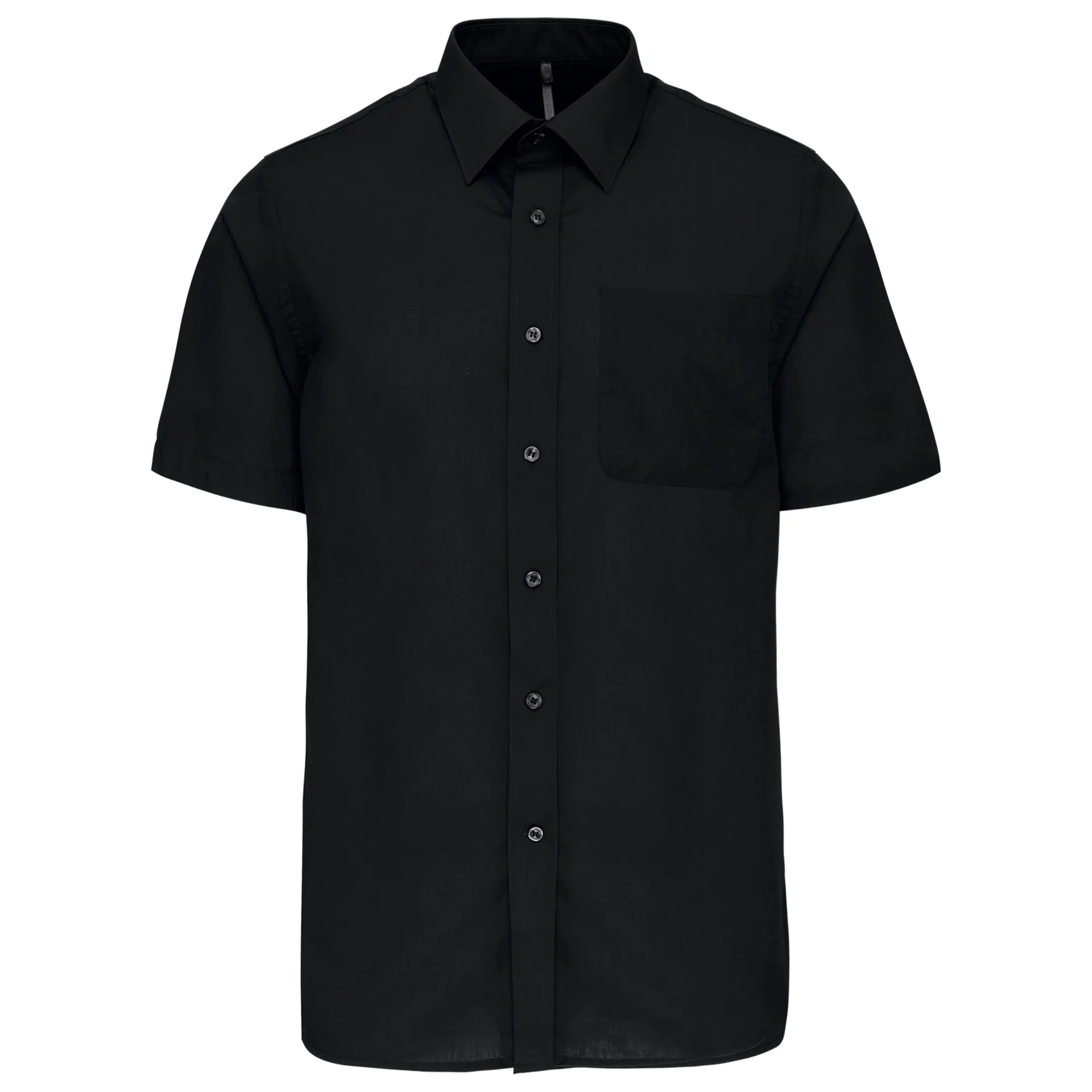 [K551C_3952_53905] CAMISA POPELINA POLIALGODÓN MANGA CORTA EASY-CARE K551 (XS, Black)