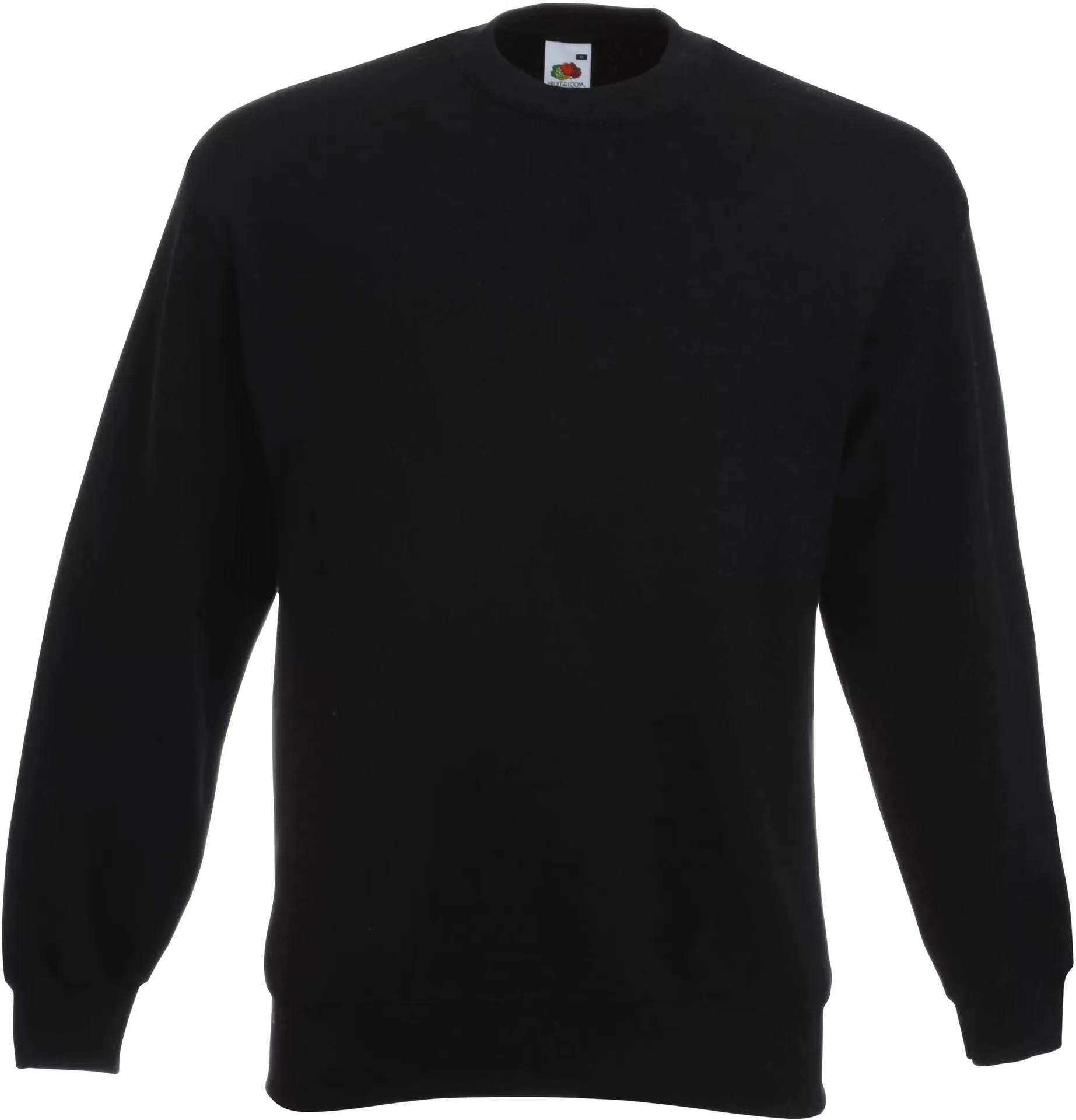 [SC163C_6796_6792] SUDADERA CLÁSICA CUELLO REDONDO ALGODÓN/POLIÉSTER 62-202-0 (S, Black)