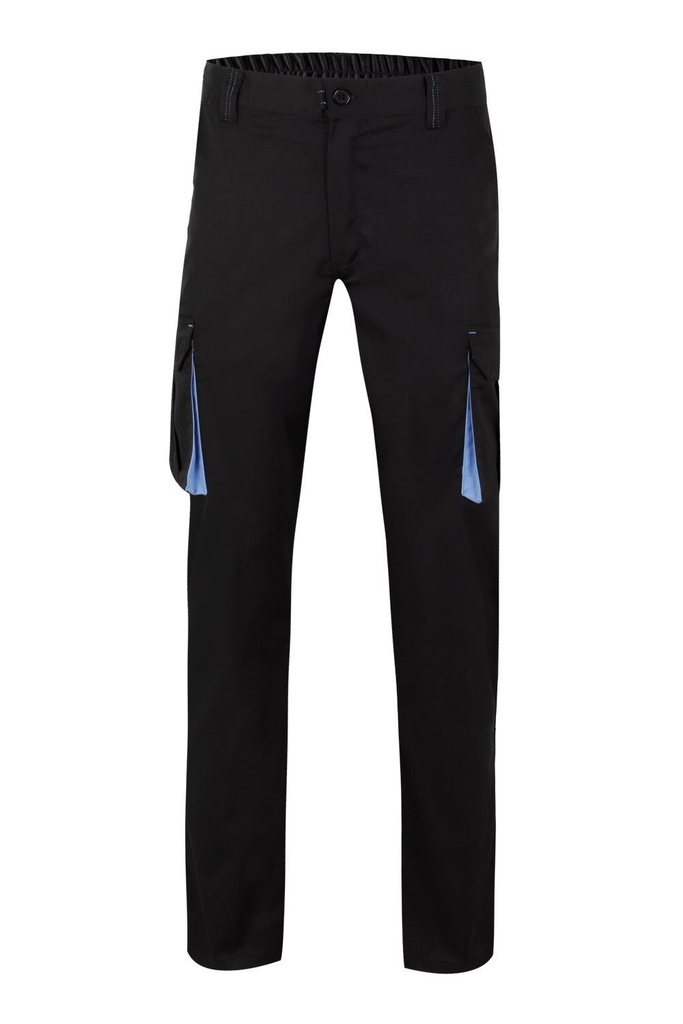 [103024S_00/05_34] PANTALON MULTIBOLSILLO TOTAL MATCH VELILLA 103024S (34, 00/05 NEGRO/CELESTE)