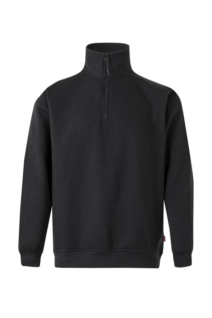 [105702_00_XS] SUDADERA CRO MEDIA CREMALLERA 65% POLIES 260 GRAMOS (XS, 00 NEGRO)