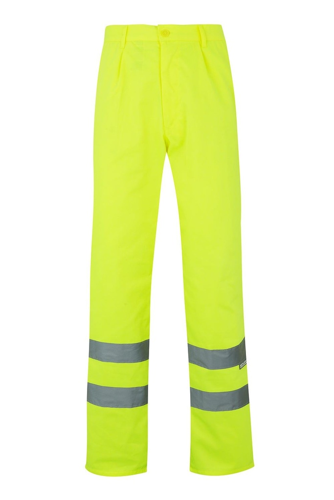[160_19_S] PANTALON FLUOR 2 BANDAS REFLECTANTES EN 471 (S, 19 NARANJA FLÚOR)
