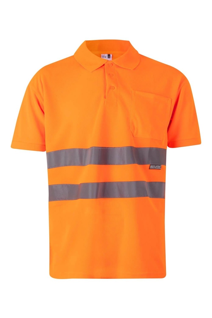 [172_19_S] POLO M/CORTA ALTA VISIBILIDAD VELILLA 172 (S, 19 NARANJA FLÚOR)
