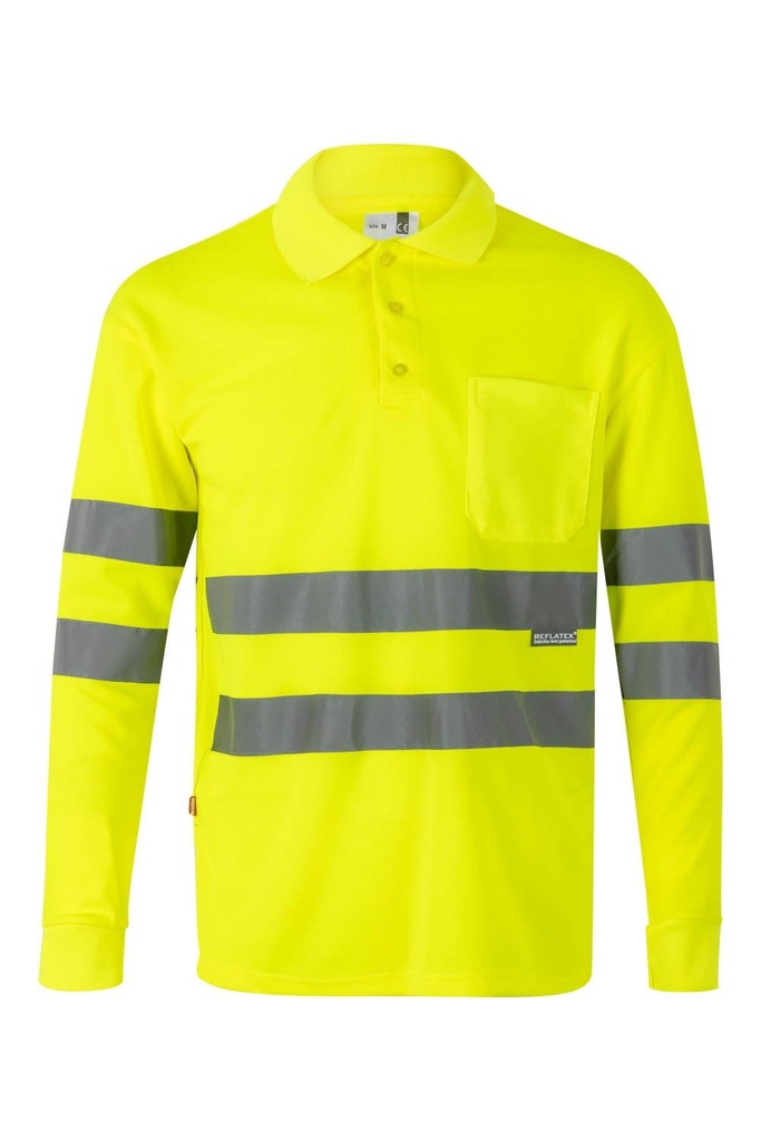 [174_19_XS] POLO M/LARGA ALTA VISIBILIDAD VELILLA 174 (XS, 19 NARANJA FLÚOR)