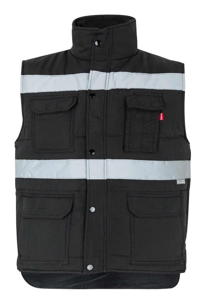 [205904_00_S] CHALECO BANDAS REFLECTANTES VELILLA 205904 (S, 00 NEGRO)