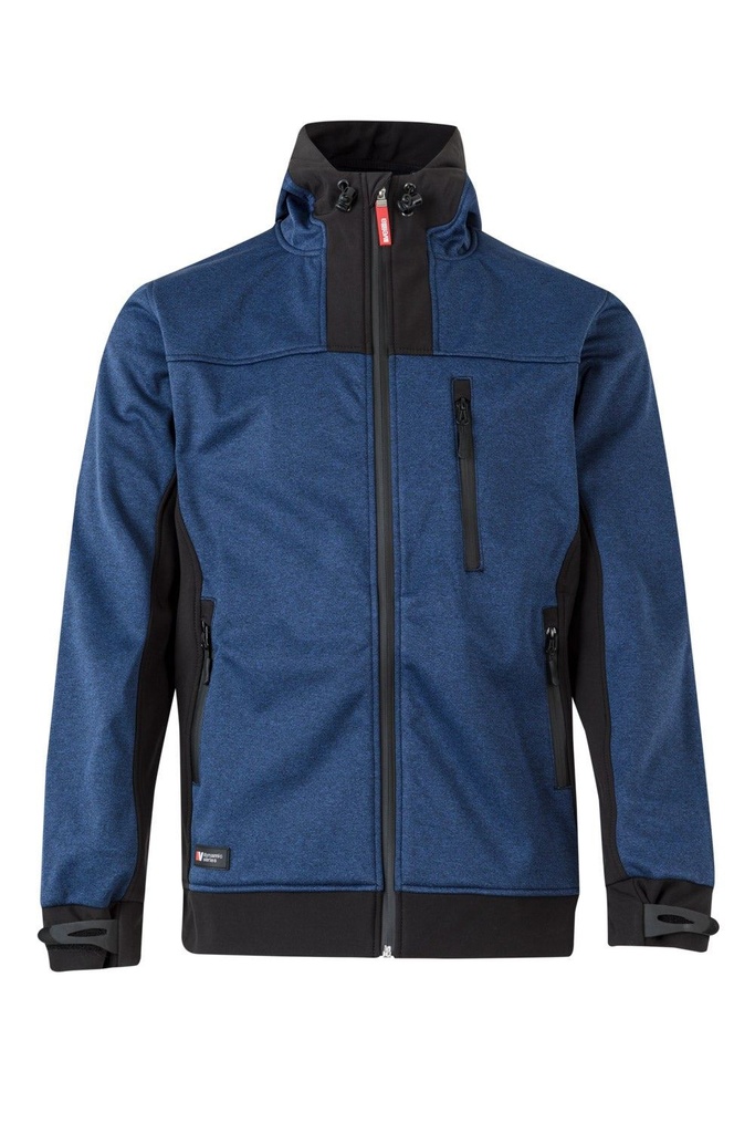 [206007_71/00_XS] CHAQUETA SOFT SHELL COMBINADA VELILLA 206007 (XS, 71/00 AZUL JASPEADO/NEGRO)