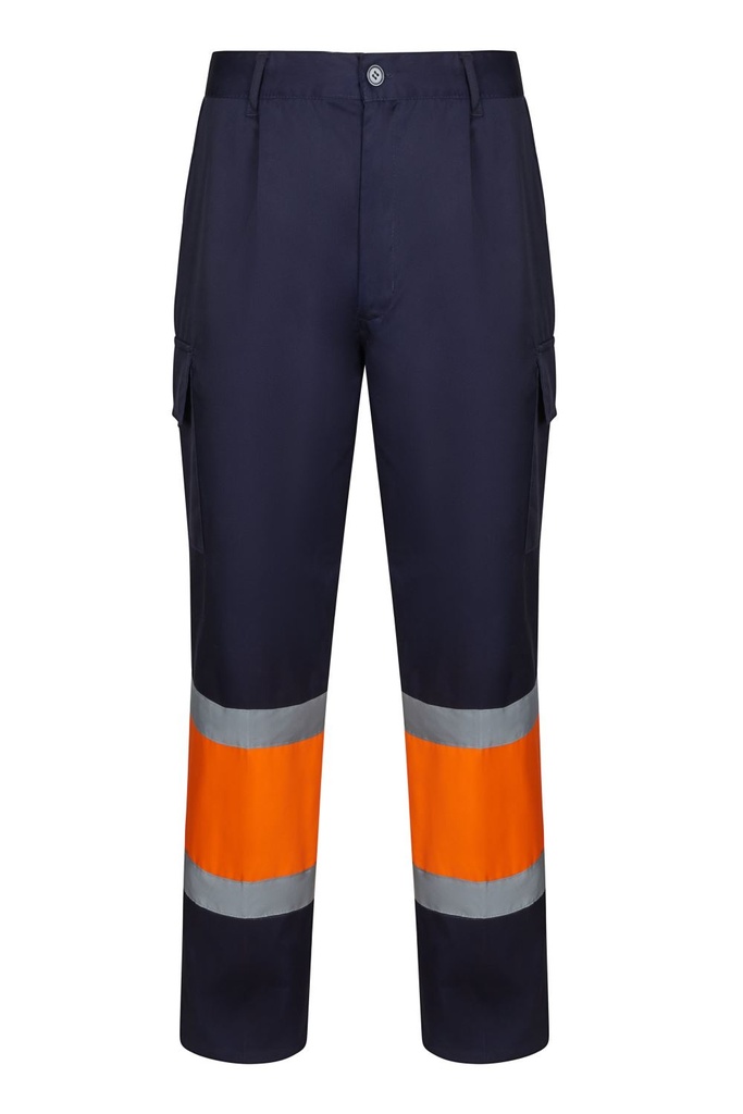 [303003_01/19_S] PANTALON ALTA VISIBILIDAD VELILLA 303003 (S, 01/19 AZUL MARINO/NARANJA FLÚOR)
