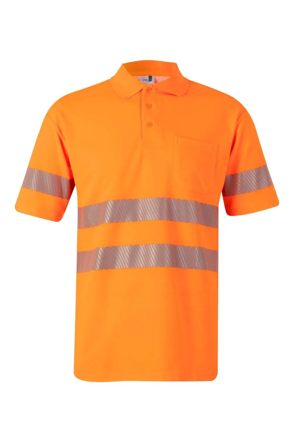 POLO M/CORTA ALTA VISIBILIDAD MONOCOLOR BANDAS SEGMENTADAS ALGODON VELILLA 305522