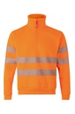 SUDADERA MONOCOLOR ALTA VISIBILIDAD MEDIA CREMALLERA SEGMENTADA VELILLA 305704