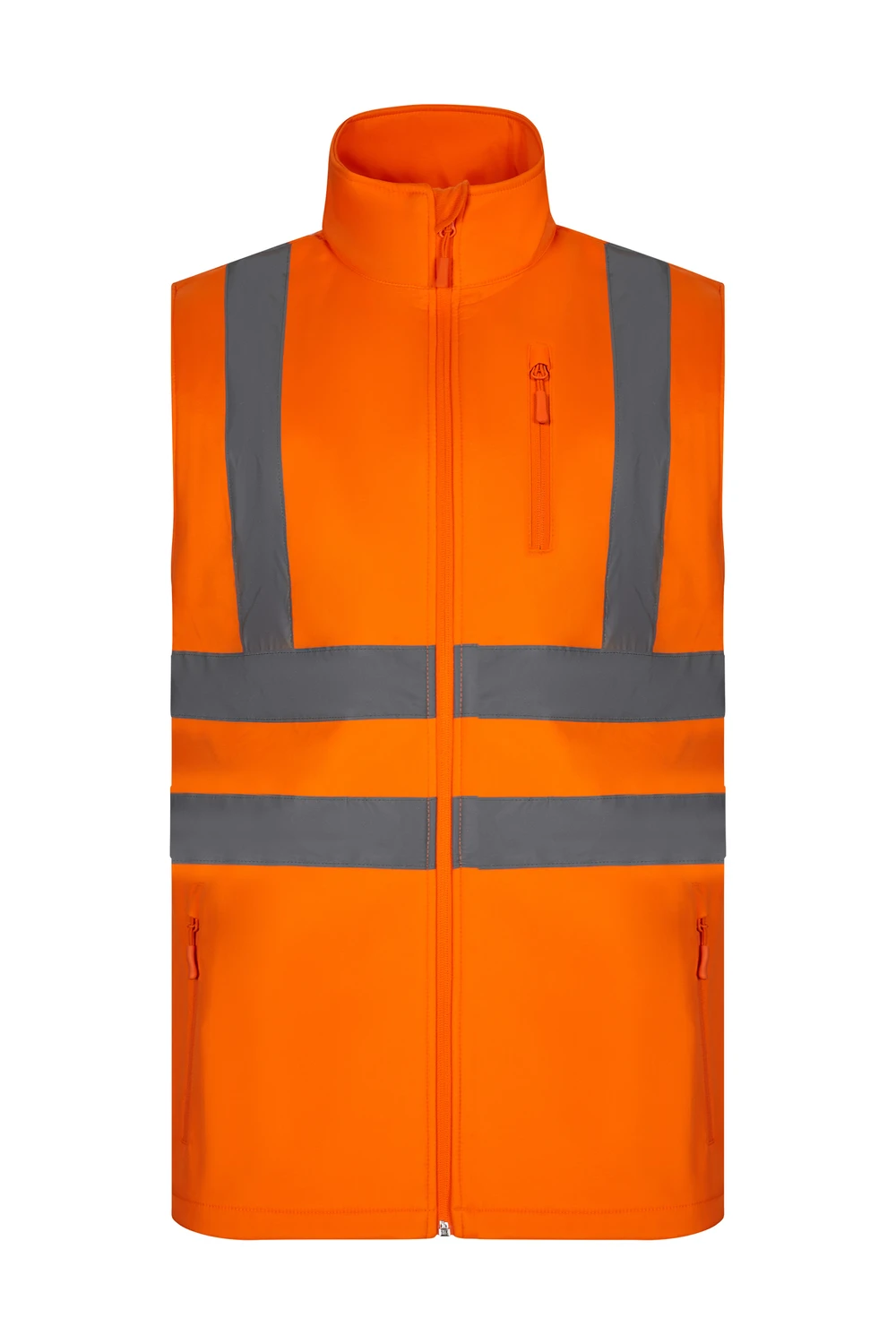 [305905_19_S] CHALECO ALTA VISIBILIDAD SOFT SHELL VELILLA 305905 (S, 19 NARANJA FLÚOR)