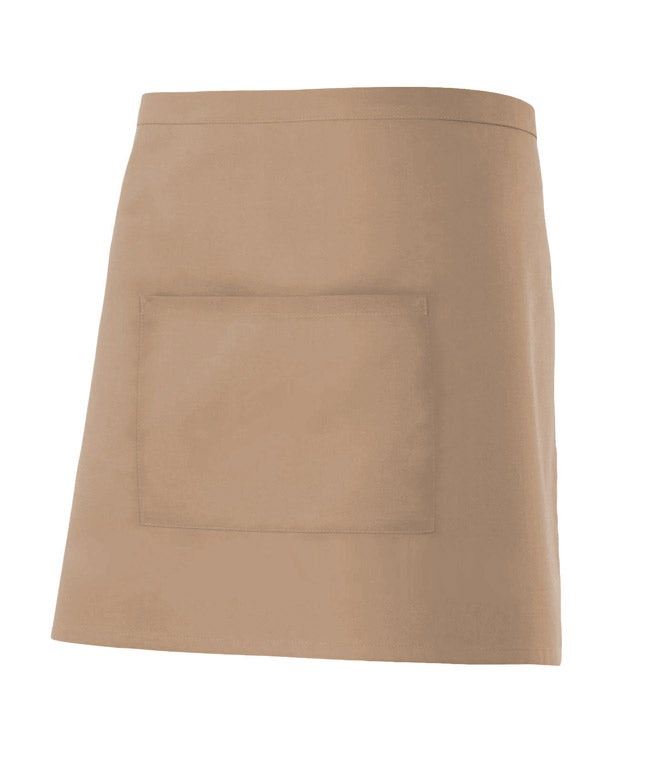 [404201_06_U] MANDIL CORTO COMANDERO CINTA TELA 1 BOLSILLO CENTRAL 70X40 (06 BEIGE)