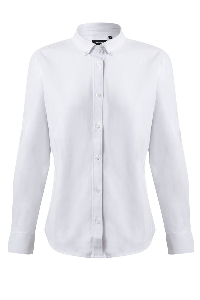 [405005S_07_XS] BLUSA M/LARGA BOTÓN CUELLO OXFORD (XS, 07 BLANCO)