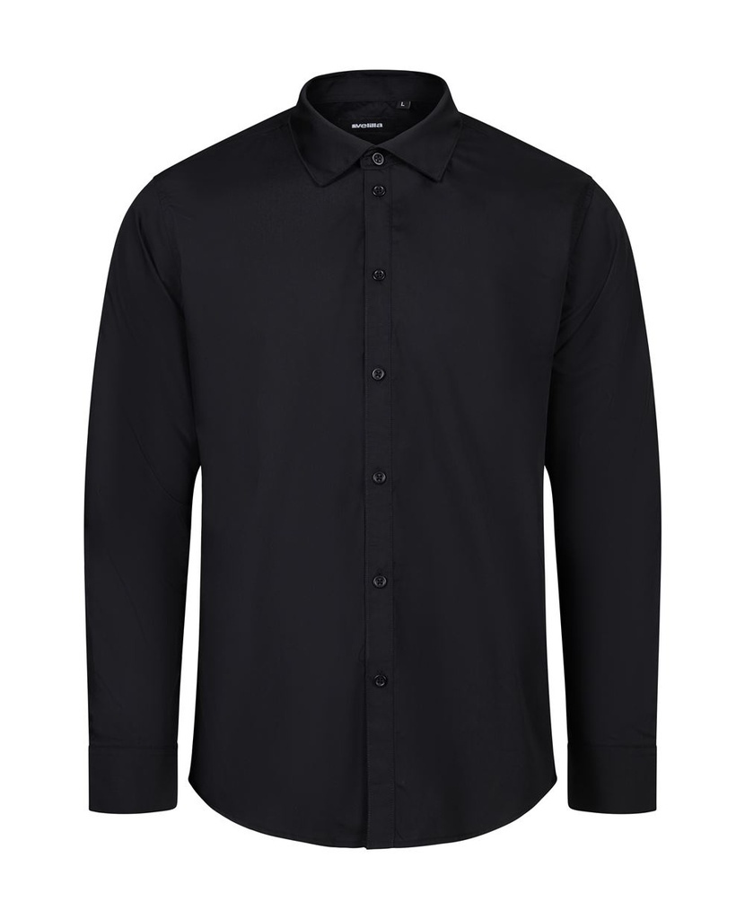 [405009_00_S] CAMISA CRO M/L SIN BOLSILLO SEMI AJUSTADA 114 GR 65%POLIESTE (S, 00 NEGRO)