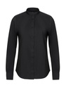 BLUSA M/L CUELLO MAHO ENTALLADA BOTON OCULTO TAPETA ELASTAN