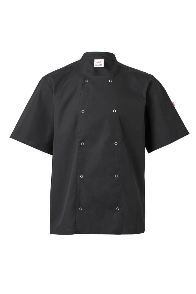 [405205_00_44] CHAQUETA COCINA M/C CIERRE AUTOMATICOS BOLSILLO MANGA (44, 00 NEGRO)