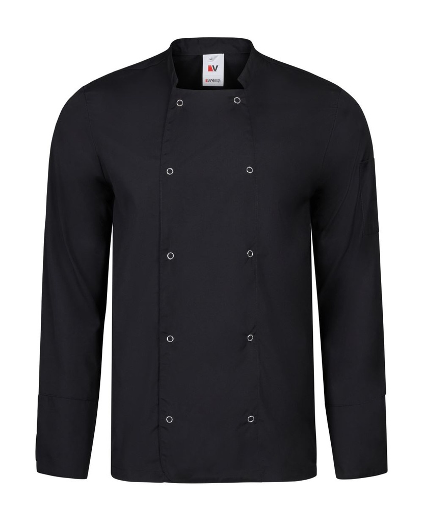 [405206_00_44] CHAQUETILLA COCINA M/L BOTON CLIC 1 BOLS MANGA 175GR (44, 00 NEGRO)