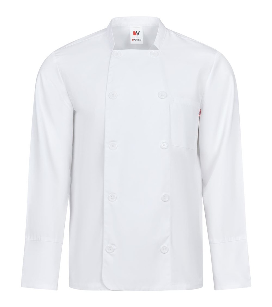CHAQUETILLA COCINA M/L BOTON PASTA 175GR 35%ALGODON