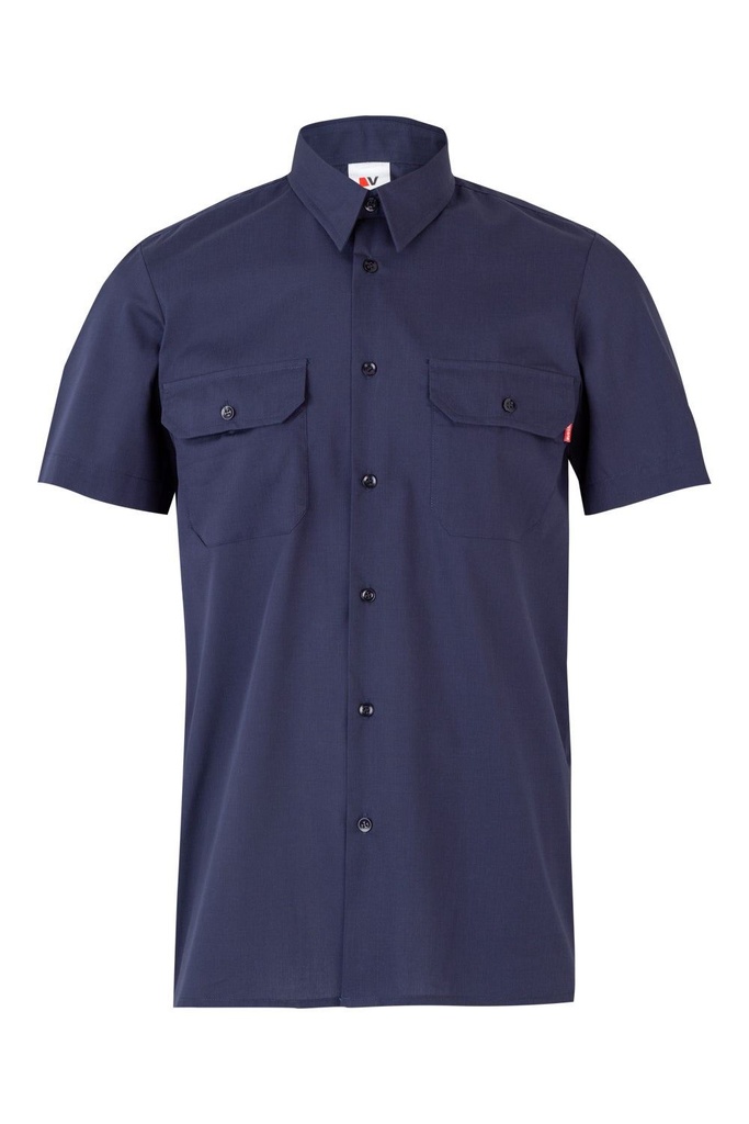 [522_01_S] CAMISA M/CORTA 2 BOLSILLOS VELILLA 522 (S, 01 AZUL MARINO)