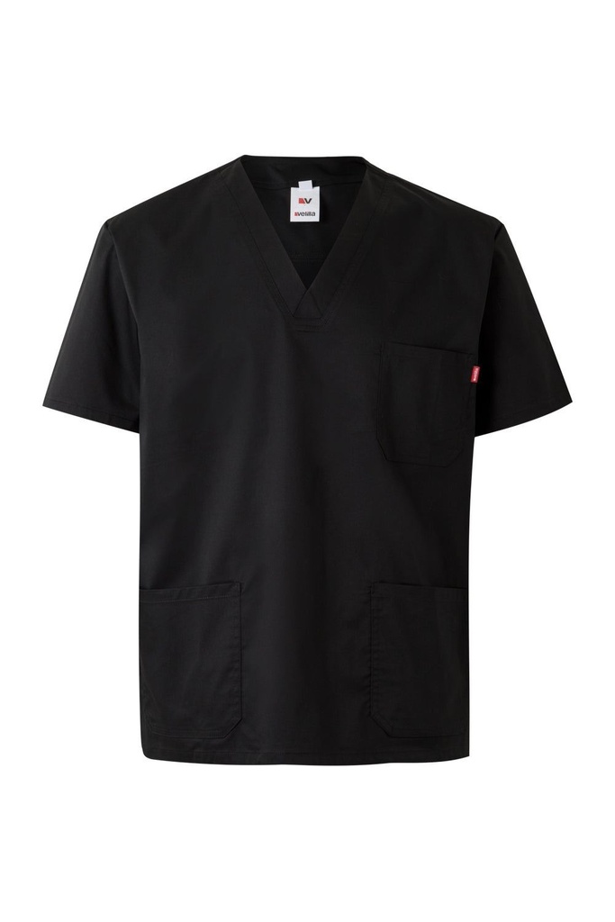 [535206S_00_XS] Camisola Pijama Stretch Manga Corta Velilla 535206S (XS, 00 NEGRO)