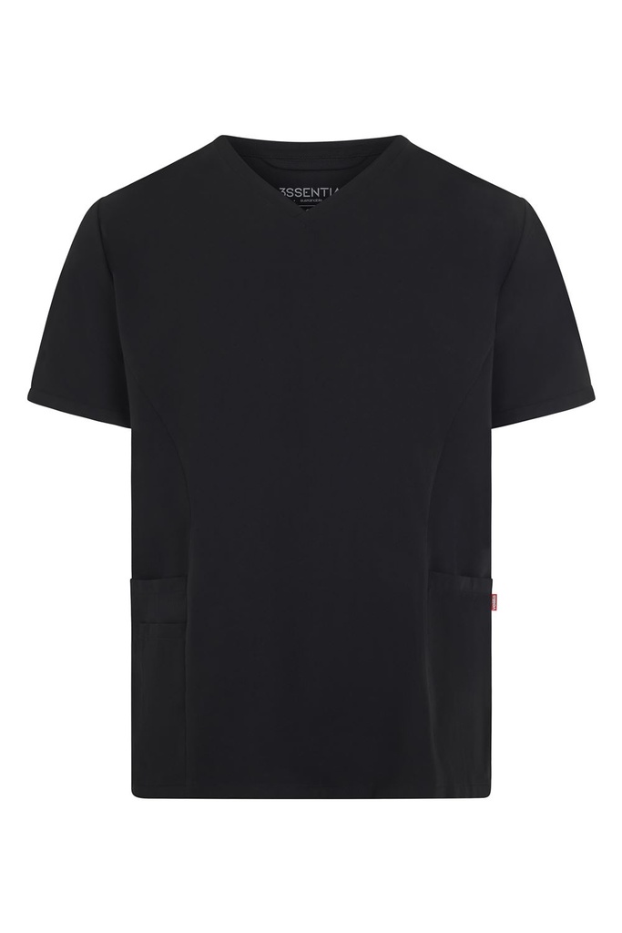 [535220S_00_XS] CYRUS - Casaca Pijama PureStretch Manga Corta Unisex Velilla 535220S (XS, 00 NEGRO)