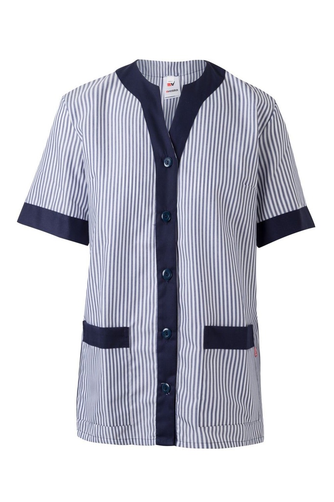 [579_01_XS] Chaqueta A Rayas Manga Corta Mujer Velilla 579 (XS, 01 AZUL MARINO)