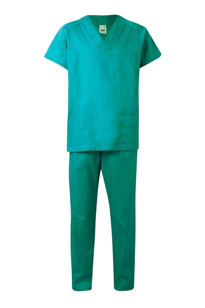 [800_02_XS] PIJAMA SANITARIO PICO VELILLA 800 (XS, 02 VERDE)