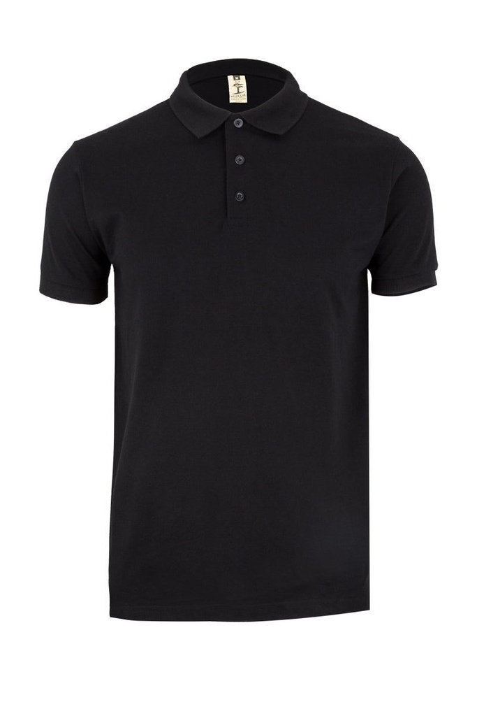 [MK215CV_200_S] POLO HOMBRE M/CORTA 65% POLIESTER 35% ALGODÓN GIBSON (S, 200 BLACK)