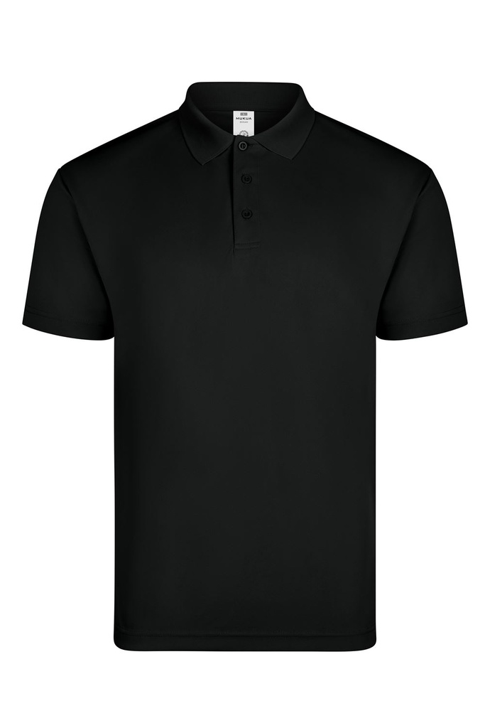 [PS160U_200_S] POLO MANGA CORTA HOMBRE TRANSPIRABLE BOGAN VELILLA PS160U (S, 200 BLACK)