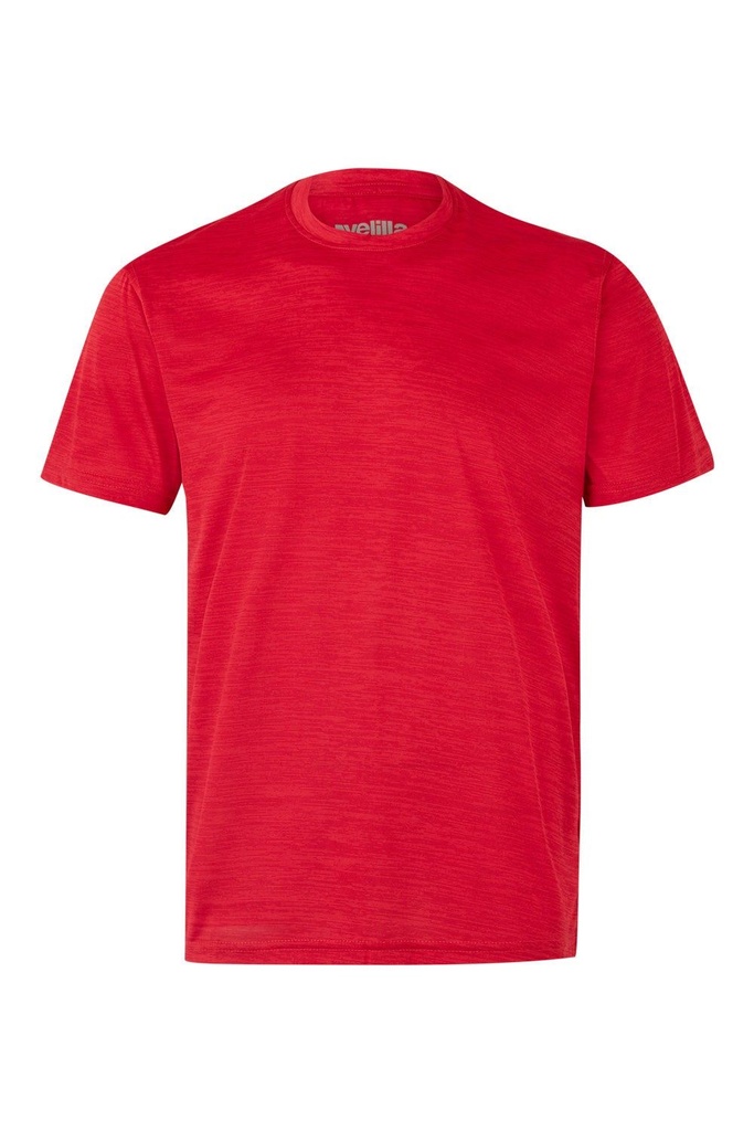 [105507_76_XS] CAMISETA CUELLO REDONDO CUBRECOSTURAS REFORZADO 105507 (XS, 76 ROJO JASPEADO)