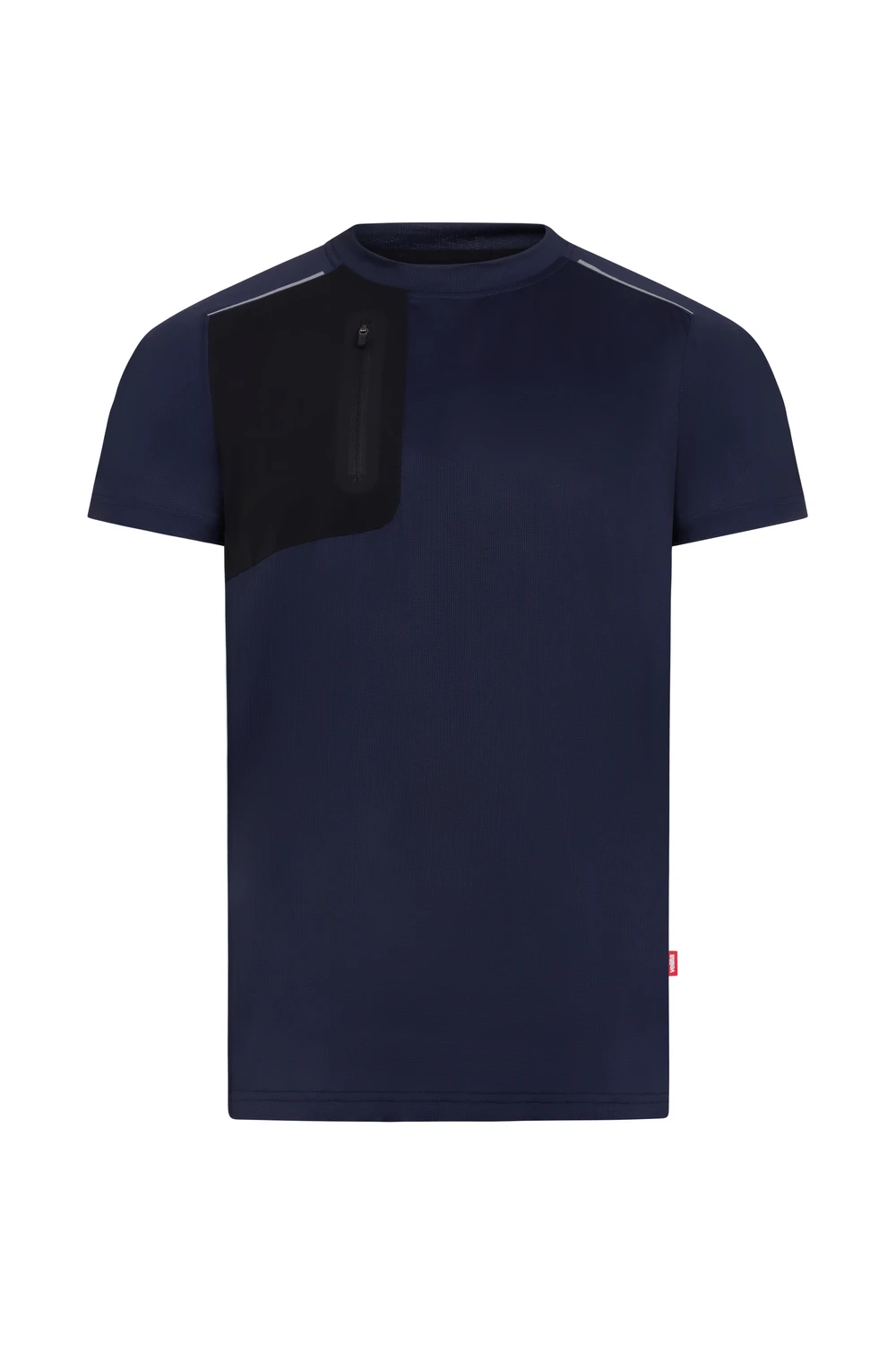 [105635_61/00_S] CAMISETA UNISEX DETALLES REFLECTANTES BOLSILLO CON CREMALLERA 105635 (S, 61/00 AZUL NAVY/NEGRO)