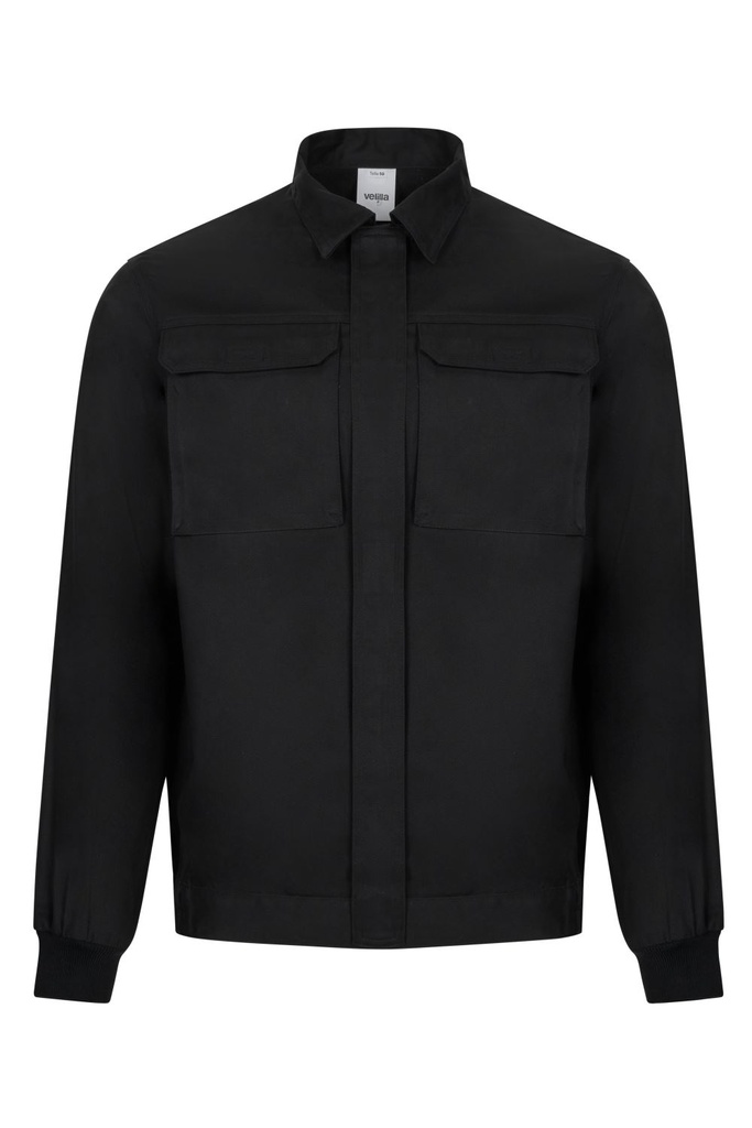 [106003_00_48] CHAQUETA CINTURILLA ELÁSTICA BOLSILLOS DE FUELLE 106003 (48, 00 NEGRO)