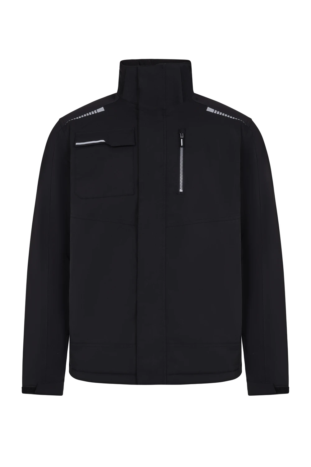[206035_00_S] ANORAK STRETCH REPELENTE AL AGUA DETALLES REFLECTANTES 206035 (S, 00 NEGRO)