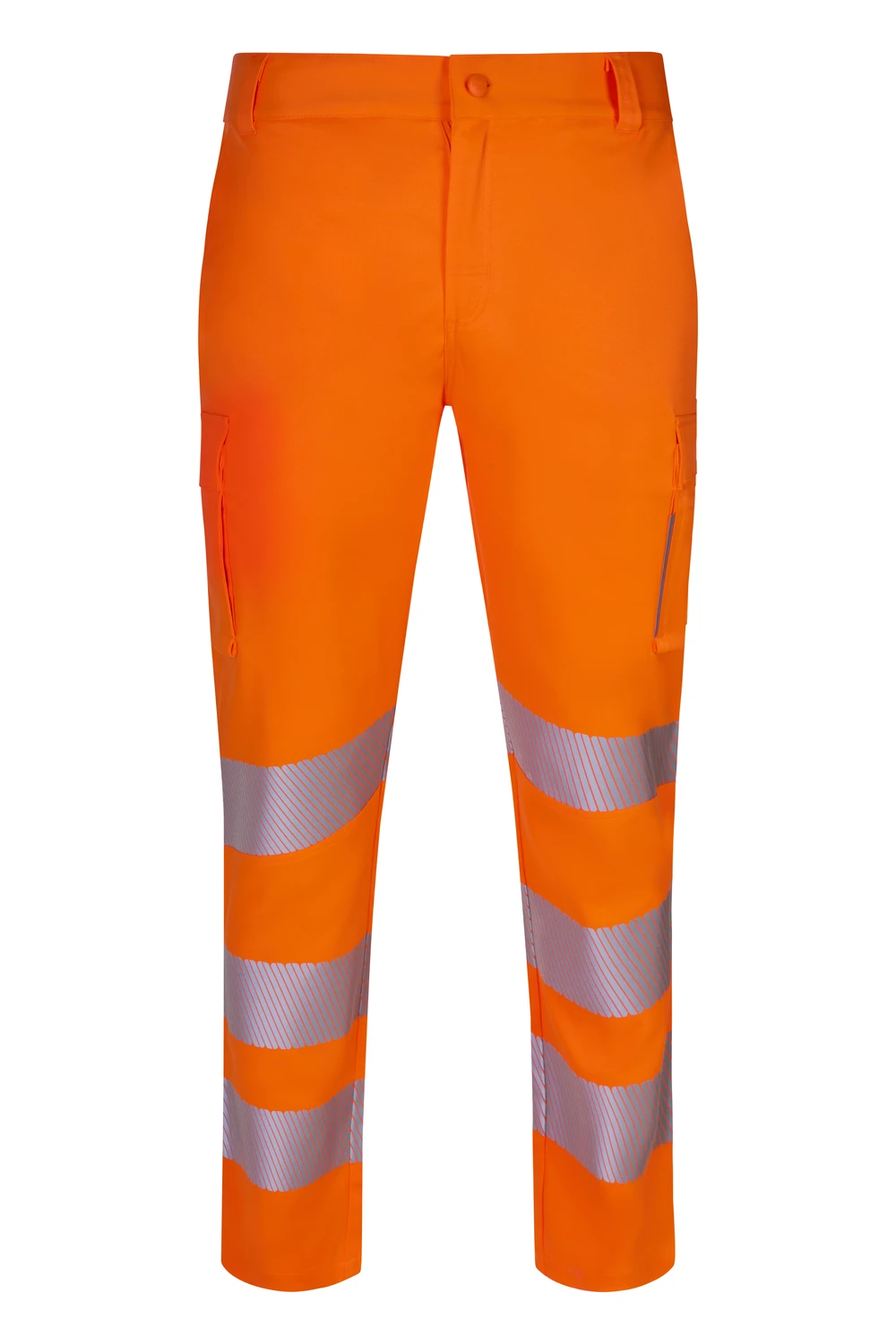 [303031S_19_S] PANTALÓN SLIM FIT REFLECTANTE MULTIBOLSILLOS 303031S (S, 19 NARANJA FLÚOR)