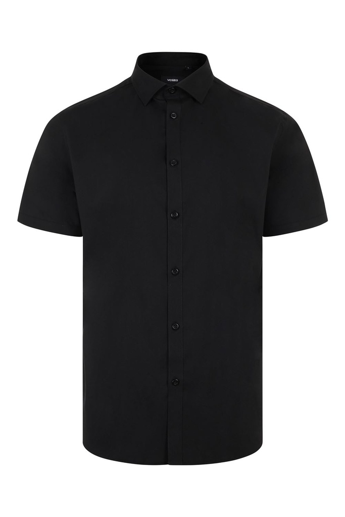 [405016S_00_S] CAMISA CUELLO ITALIANO CANESÚ ESPALDA 405016S (S, 00 NEGRO)