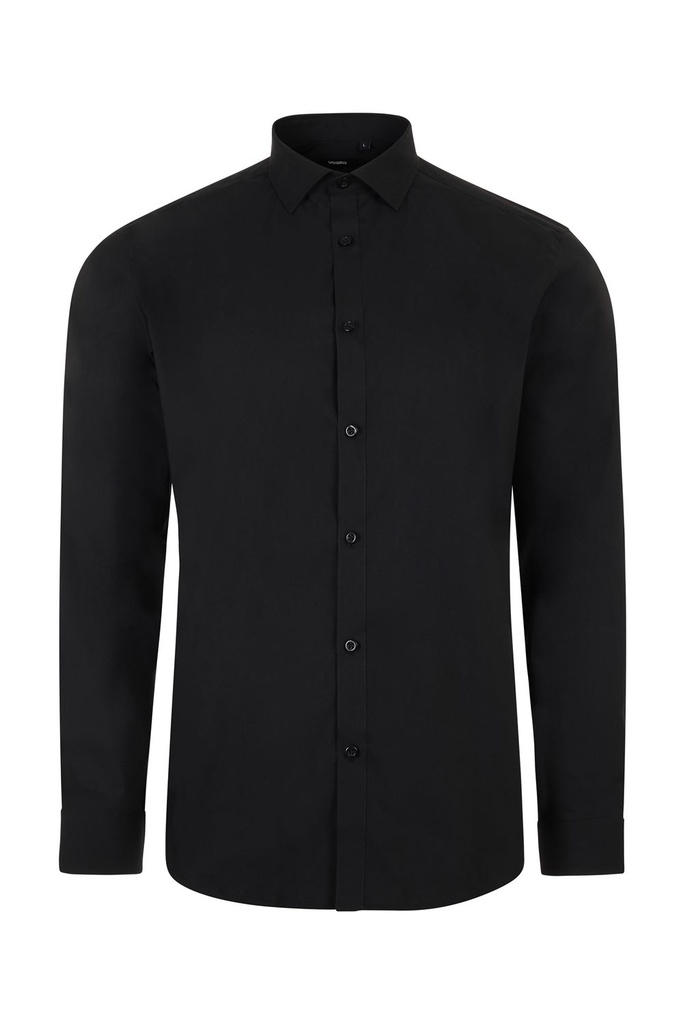 [405017S_00_S] CAMISA CUELLO ITALIANO CANESÚ ESPALDA 405017S (S, 00 NEGRO)