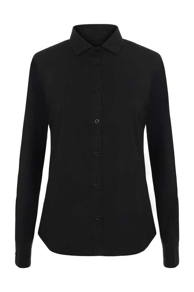 [405019S_00_XS] CAMISA CUELLO ITALIANO PINZAS DE ENTALLE 405019S (XS, 00 NEGRO)