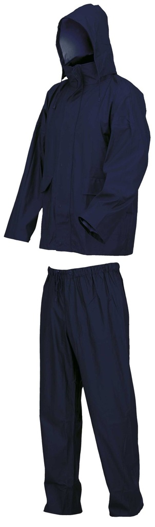 [00209-040-S] TRAJE DE AGUA 20%POLIURETANO 180GR 50%PVC CAPUCHA OCULTA (S, Azul)